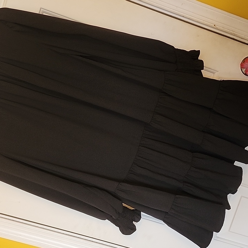 Nine West Black Long Sleeve Swing Dress - Picture 2 of 12